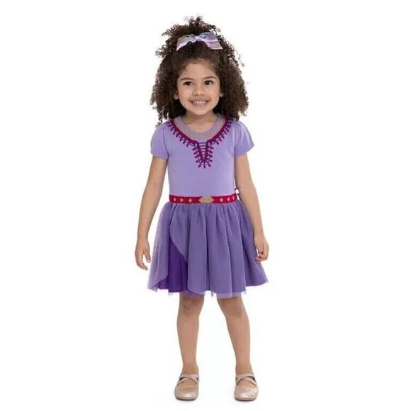 Disney Wish Asha Toddler Girls, Cosplay Purple Sweater Dress, Size 3T - Picture 2 of 3